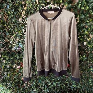 Socialite Velvet Bomber Jacket in Olive